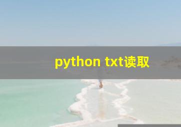 python txt读取